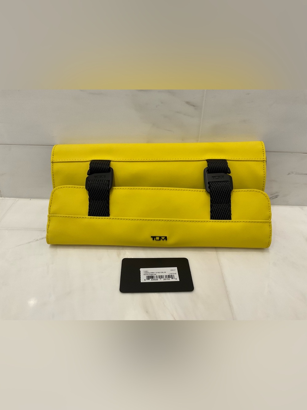 NEW Tumi + 11.0” x 6.0” Polyurethane Mobile Organizer - LIMONE YELLOW